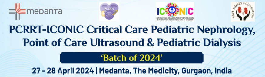TRAVEL GRANT & GOLD MEDAL AWARD: Critical Care Pediatric Nephrology School, Gurgaon, April 2024