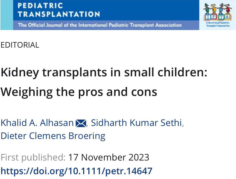 Kidney transplants in small children: Weighing the pros and cons