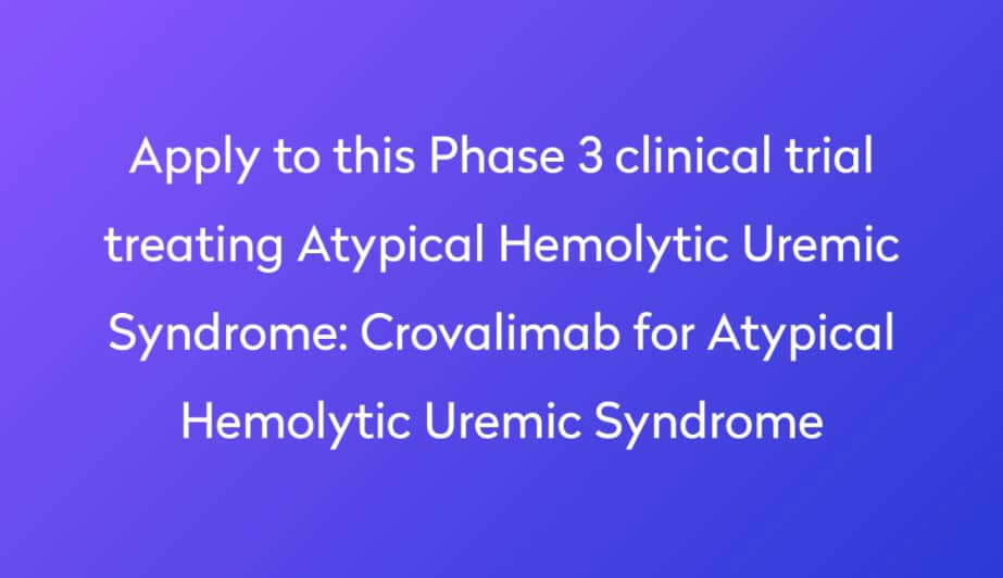 Atypical Hemolytic Uremic Syndrome in children and adults
