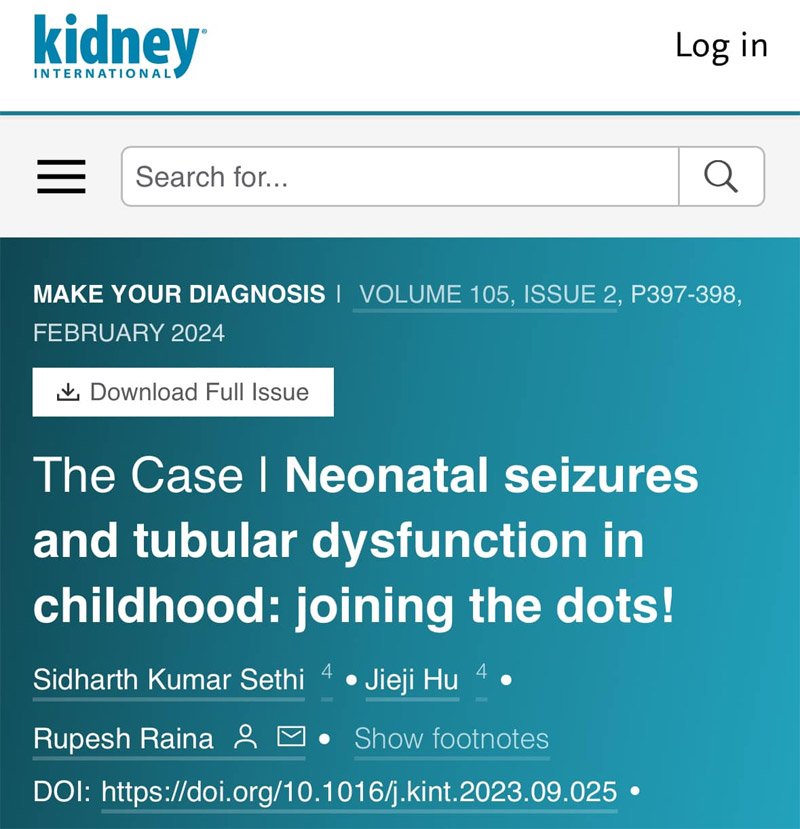 The Case | Neonatal seizures and tubular dysfunction in childhood: joining the dots!