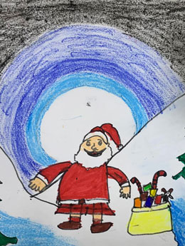 Merry X Mas to all of you and your families! Overwhelmed by greetings by kids. Here’s a x mas greeting by a child with Crescentic GN and my portrait by a recovering HUS child.
May god bless them all! Wishing next year is less chaotic and peaceful for all of us !