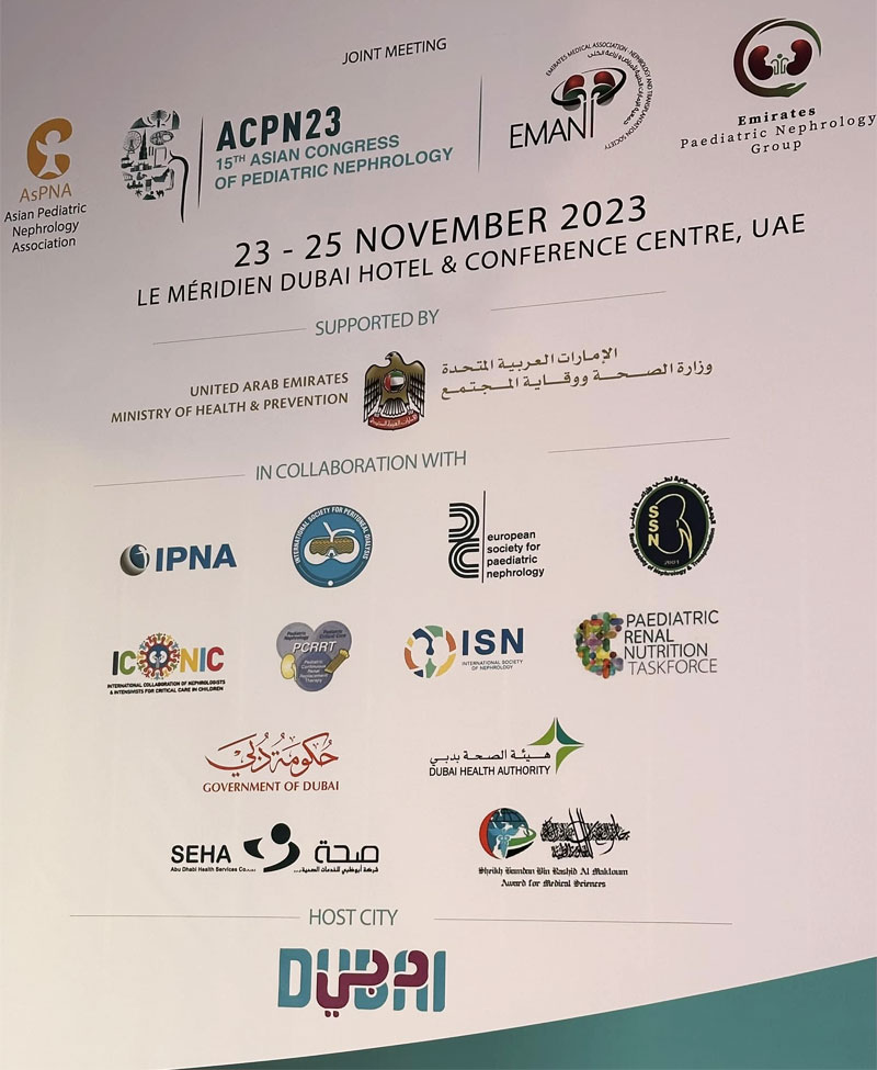 An honour for PCRRT-ICONIC Foundation to be official academic partner of Asian Pediatric Nephrology Association Congress this week at Dubai ! Thanks to the organisers and scientific team for an excellent academic event